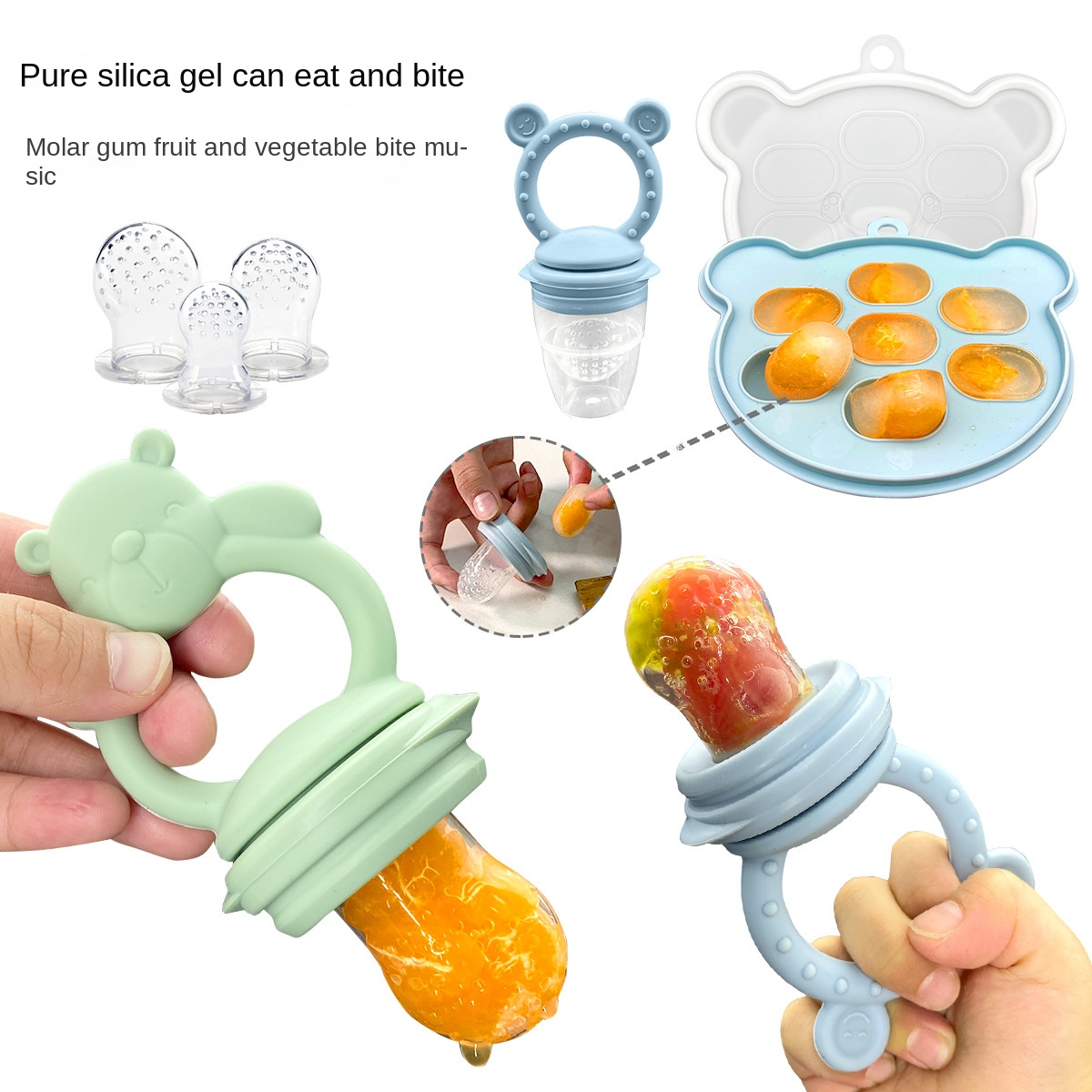 Baby Products Eco Friendly - Gıda sınıfı silikon bebek diş kaşıyıcı